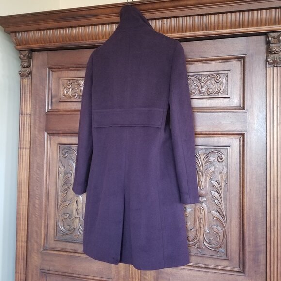NEW Plum Wool-Blend Coat - Picture 5 of 10